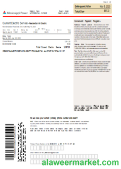 Mississippi Power utility business bill, page 2, SCR