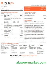 New Jersey PSEG electricity utility bill, SCR, page 2
