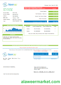 Noor Life Pure Water LLC utility business bill, SCR
