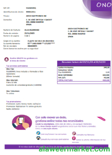 ONO (Spain) utility business bill, SCR