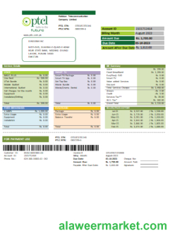 PTCL utility business bill, SCR