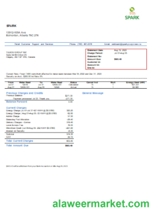 Spark Alberta utility business bill, SCR