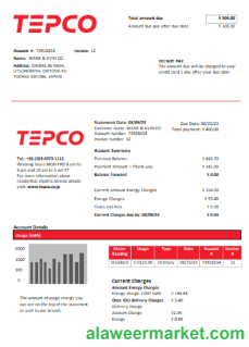 Tokyo Electric Power Company (TEPCO) electricity utility business bill, SCR