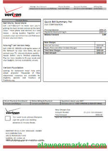 Verizon utility business bill, SCR
