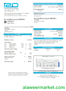 i2O Water (Colombia) utility business bill, SCR