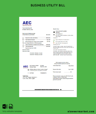 AEC Cezayir Energy Şirket Fatura İşletme Fatura