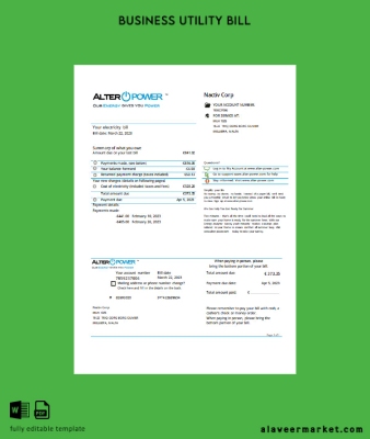 AlterPower Malta proof of address Fatura İşletme Fatura