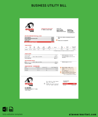 Angola LNG proof of address İşletme Fatura Fatura