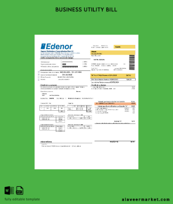 Arjantin Edenor easy to fill İşletme Fatura Fatura