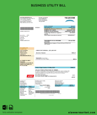 Arjantin Telecom İşletme Fatura Fatura