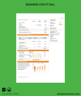 Avustralya Yeni South Wales (NSW) Origin Elektrik İşletme Fatura Fatura 3pages