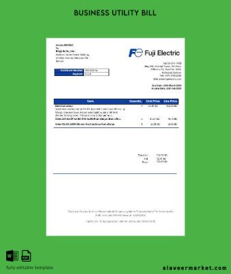 Bahreyn Falcon Electrical S.P.C Elektrik İşletme Fatura Fatura