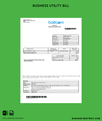 Baltcom telecommunications Fatura İşletme Fatura