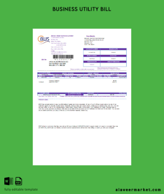 Belize Su Services Limited Fatura İşletme Fatura