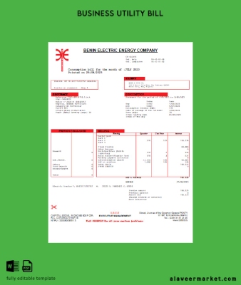 Benin Elektrik Distribution Şirket Plc. Fatura İşletme Fatura