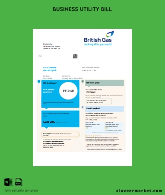 British Gaz Elektrik Fatura İşletme Fatura
