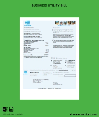 Con Edison Elektrik Fatura İşletme Fatura