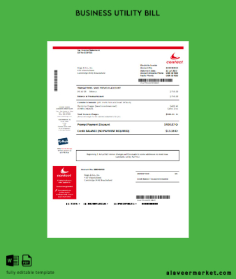 Contact Energy proof of energy İşletme Fatura