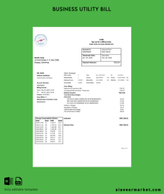 Dominica Elektrik Services Limited Elektrik İşletme Fatura Fatura