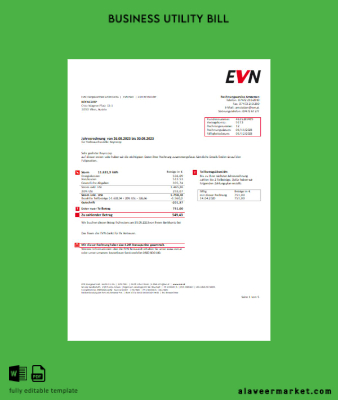 EVN Elektrik Fatura İşletme Fatura page 1