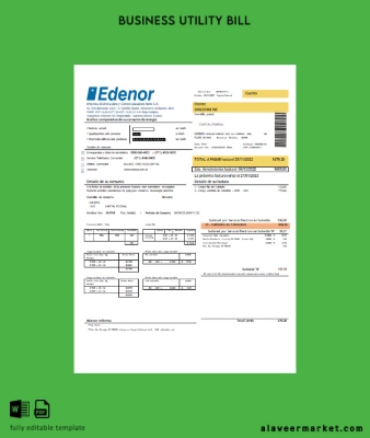 Edenor easy to fill Fatura İşletme Fatura