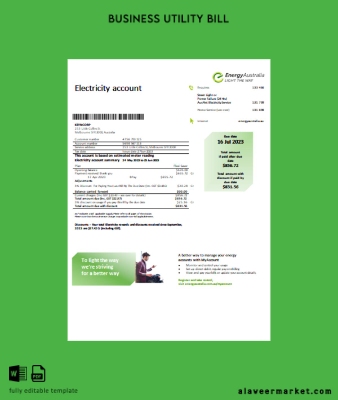 Energy Avustralya Elektrik Fatura İşletme Fatura