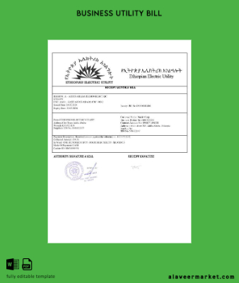 Etiyopya electric İşletme Fatura Fatura