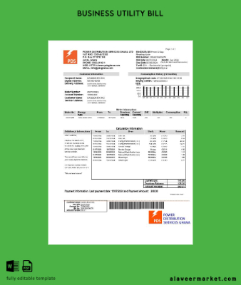 Gana PDS Elektrik İşletme Fatura Fatura