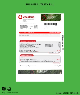 Yunanistan Vodafone Yunanistan İşletme Fatura Fatura
