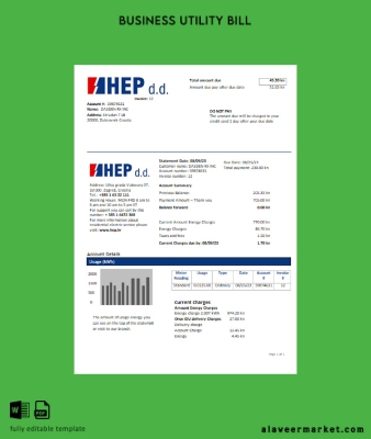 Hrvatska Elektroprivreda Elektrik Fatura İşletme Fatura
