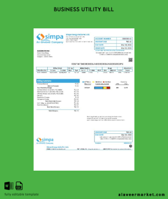 Hindistan Simpa Energy Hindistan Pvt. Ltd. İşletme Fatura Fatura