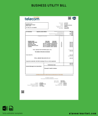 Mauritius Telecom Mauritius İşletme Fatura Fatura