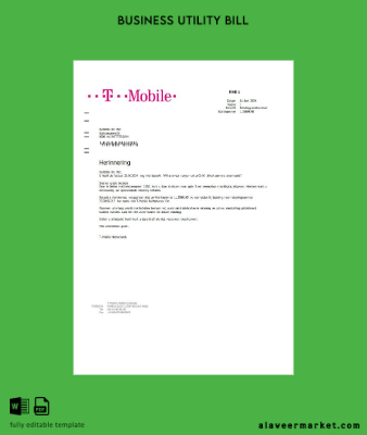 Hollanda T-Mobile İşletme Fatura Fatura