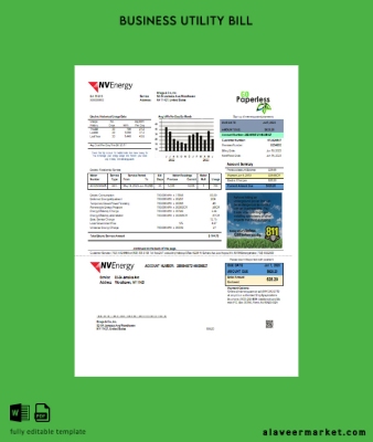Nevada NV Energy Fatura İşletme Fatura
