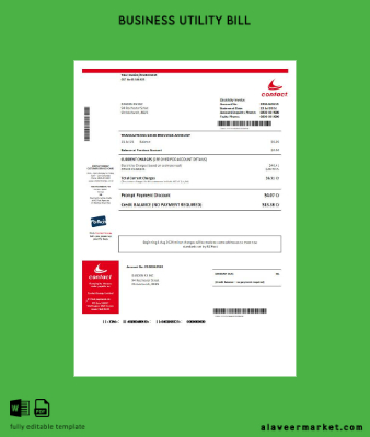 Yeni Zealand Contact Energy proof of energy İşletme Fatura Fatura