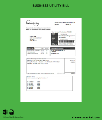 Yeni London Borough Council tax İşletme Fatura