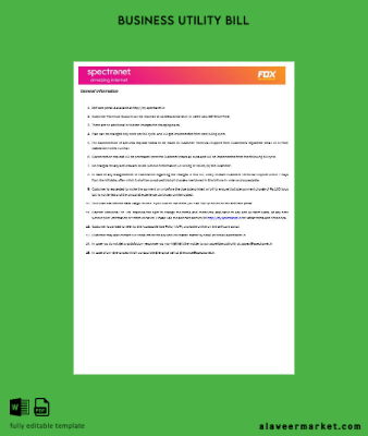 Nijerya Spectranet amazing internet internet İşletme Fatura Fatura 3 pages