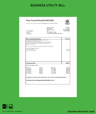 Oldham council tax İşletme Fatura