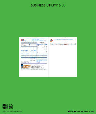 Pakistan Multan electric power İşletme Fatura Fatura Word and PDF Şablon