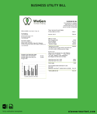Filipinler WeGen Energy Filipinler İşletme Fatura Fatura