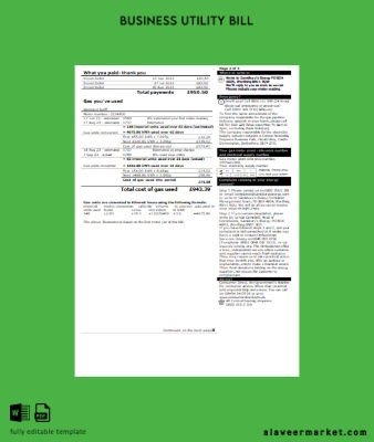 Sainsbury- Energy (British Gaz İşletme Fatura Fatura page 2