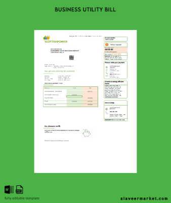 Scottish Power UK PLC Fatura İşletme Fatura