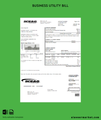 South Carolina SCE&G Elektrik Fatura İşletme Fatura