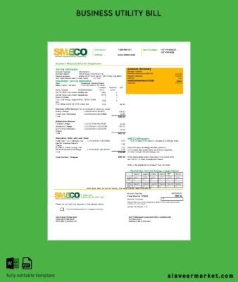 Southern Maryland Electric Cooperative - SMECO Fatura İşletme Fatura