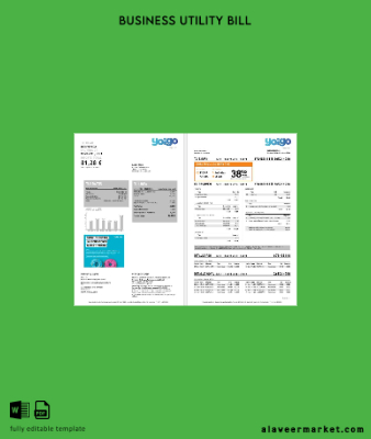 İspanya Yoigo internet İşletme Fatura Fatura 3 pages