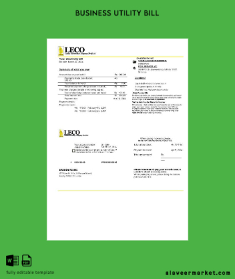 Sri Lanka LECO Şirket Elektrik İşletme Fatura Fatura