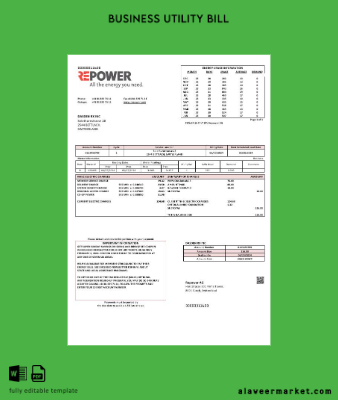 İsviçre Repower AG İşletme Fatura Fatura