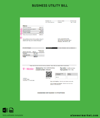 T-Mobile US Fatura İşletme Fatura