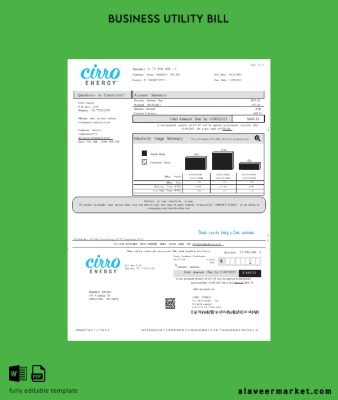 Texas Cirro Energy Fatura İşletme Fatura page 1