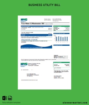 The Yeni York City Department of Environmental Protection (DEP) Fatura İşletme Fatura